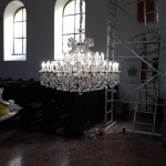 Harsány református templom üvegcsillár